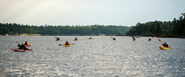 Kayaking many
