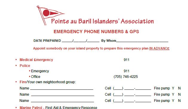 Emergency Phone Numbers & GPS